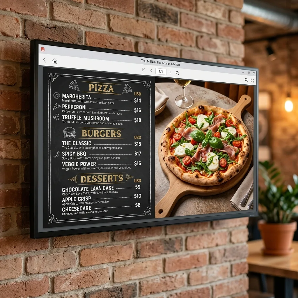Display PDF on Screen Mockup