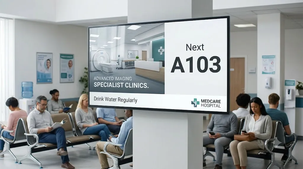 Clinics & Healthcare Digital Signage Template Mockup