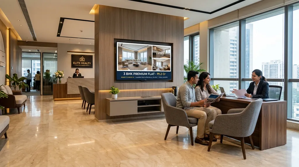 Real Estate Property Listing Digital Signage Mockup