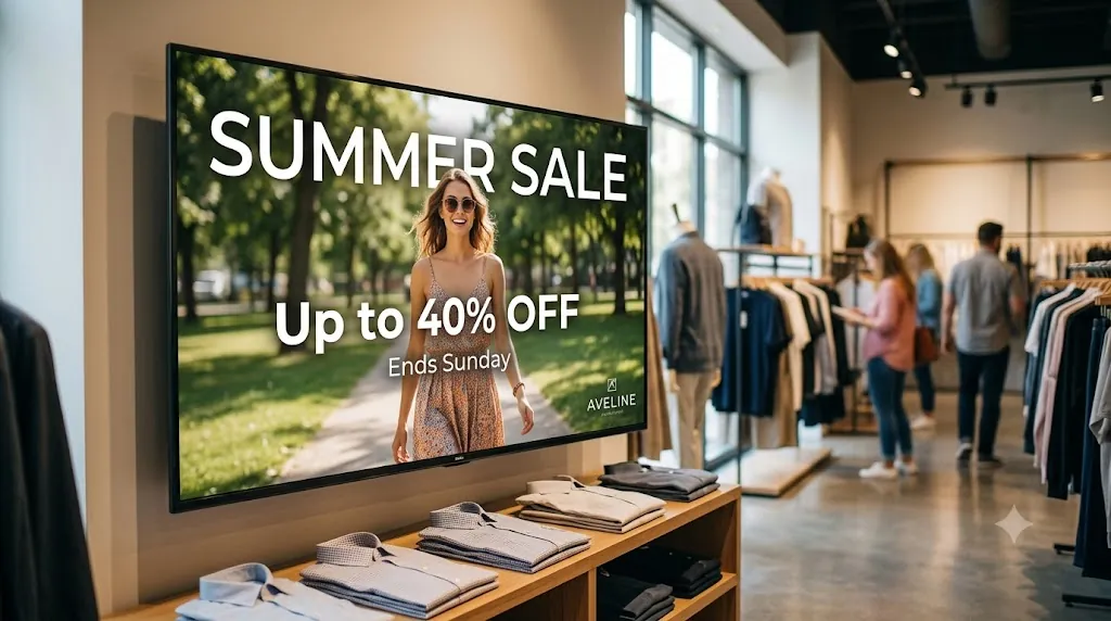 Retail & Showrooms Digital Signage Template Mockup