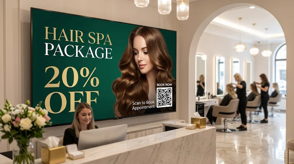 Salons & Spas Digital Signage Template Mockup