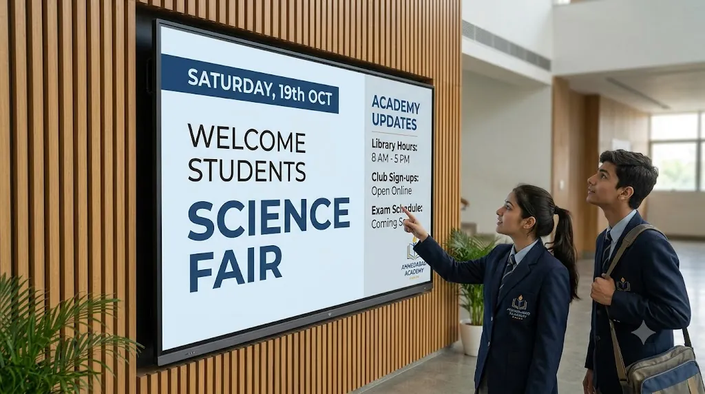 Digital Signage for Schools - Multi-Campus Announcement and Notice Board Displays